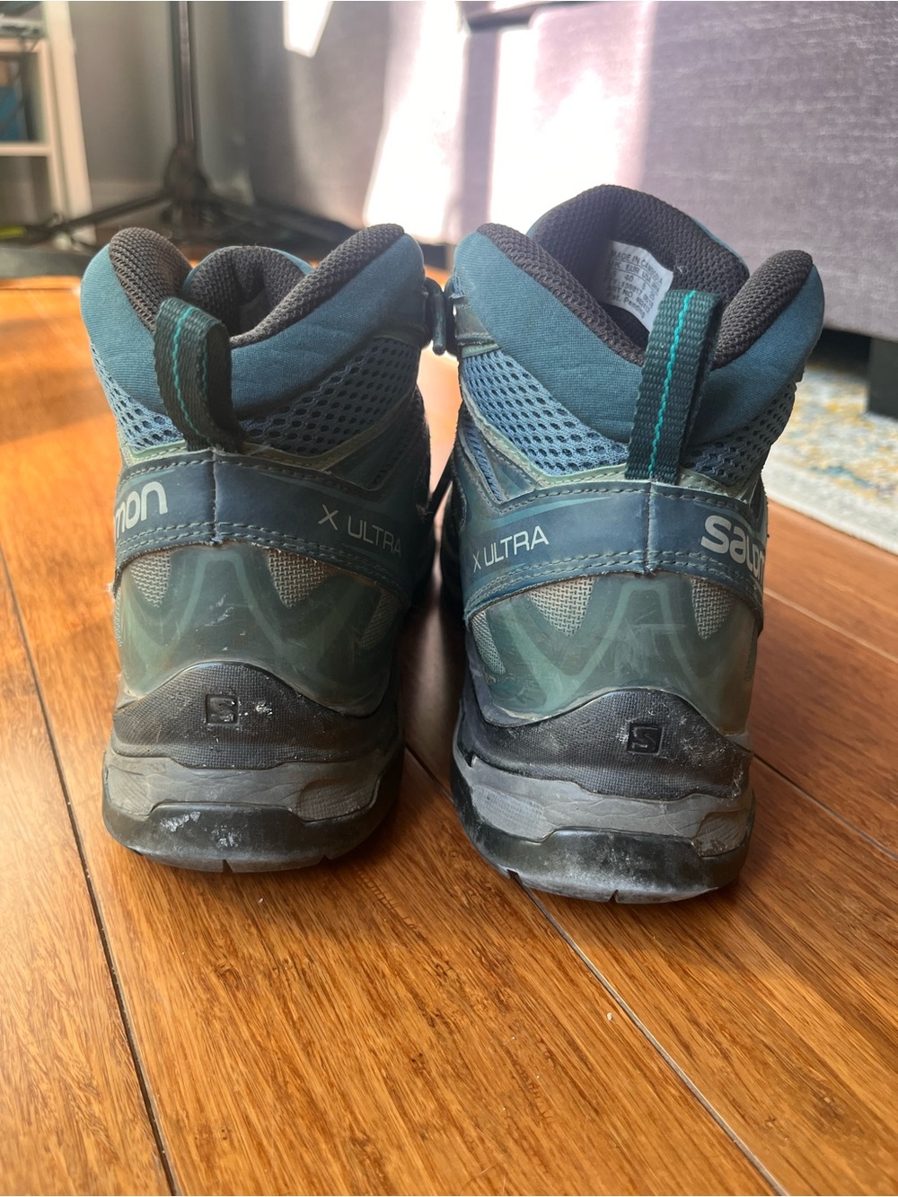 Women's Salomon X Ultra Mid 3 Blue Hiking Boots Size 8 - Picture 5 of 9